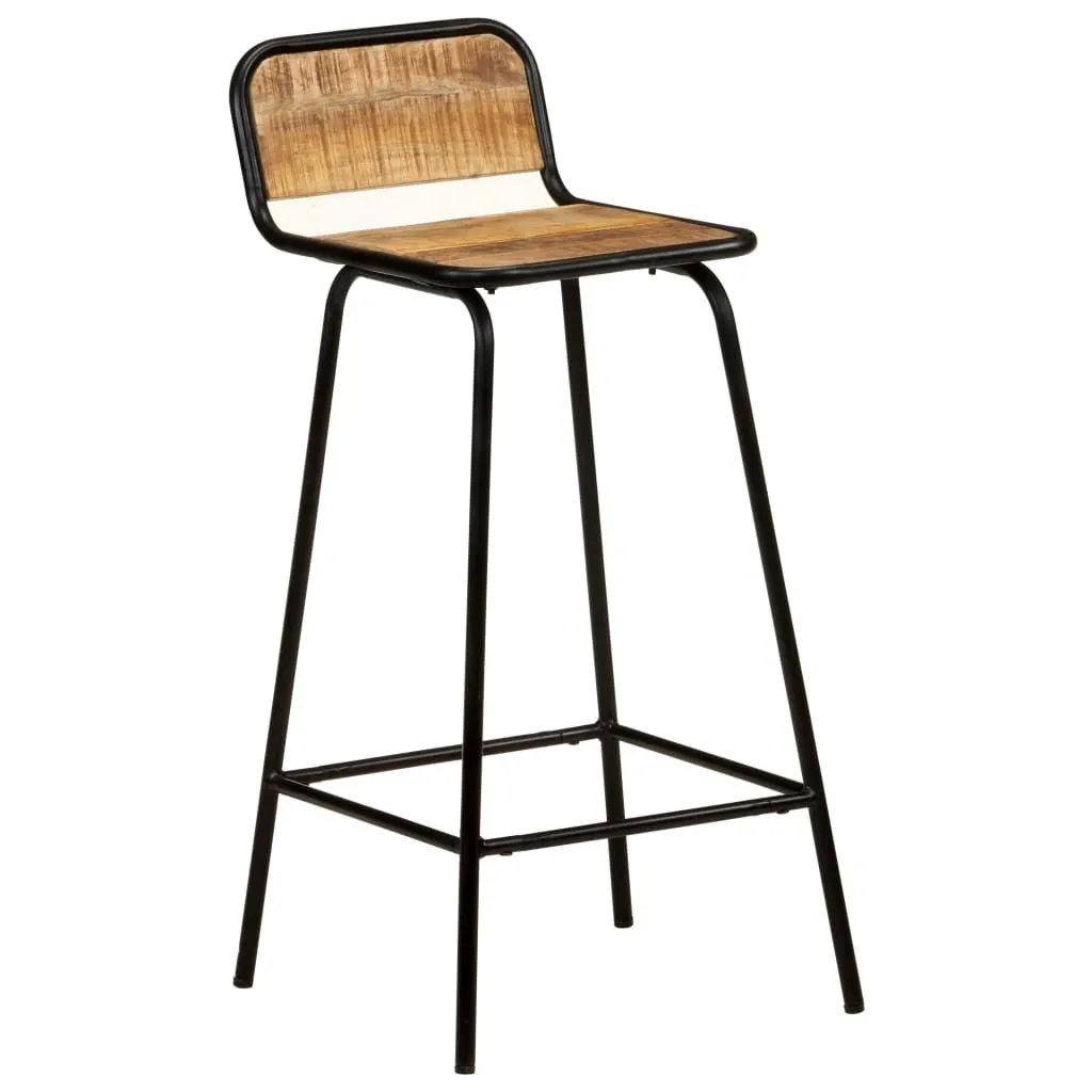 Chaises de bar vidaXL stables en bois de manguier massif - Lot durable