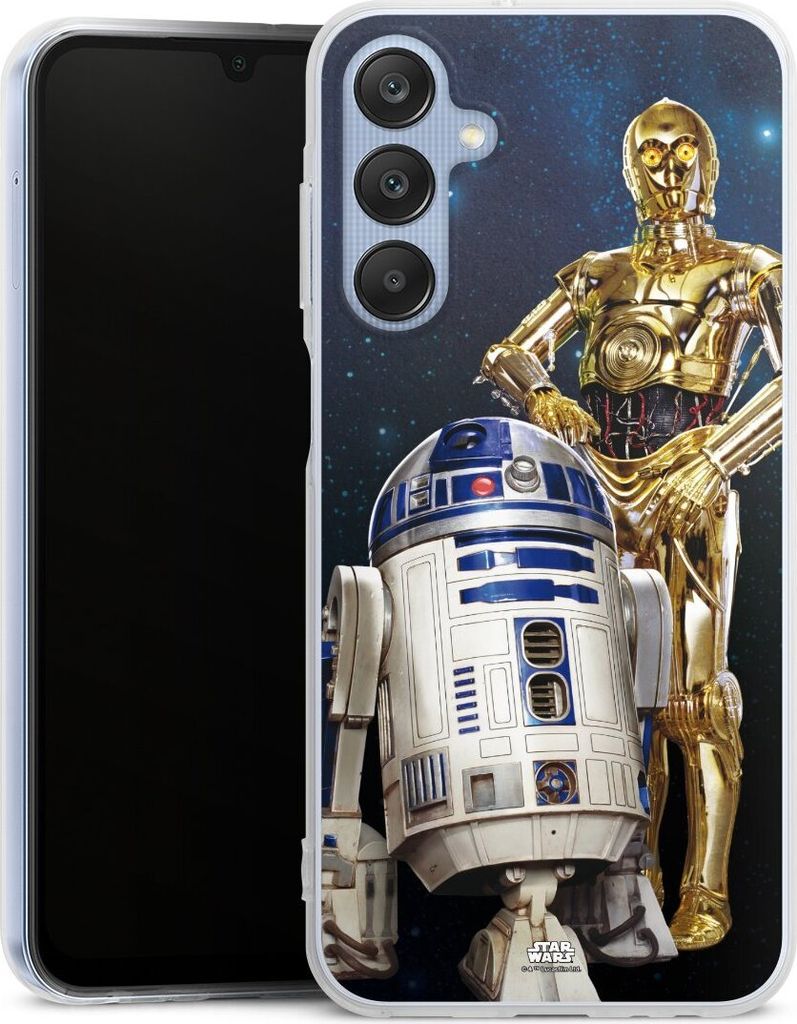 DeinDesign Handyhülle für Samsung Galaxy A25 5G Silikon Hülle Case Smartphone Schutzhülle Star Wars Weltall R2D2