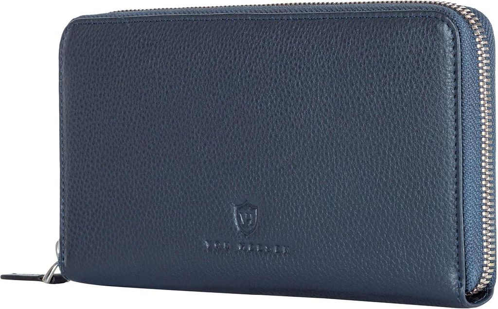 Leder Geldbörse Damen & Herren mit RFID Schutz, echtes Nappaleder Wallet, 16 Kartenfächer, Münzfach, elegant, langlebig, Geschenkbox