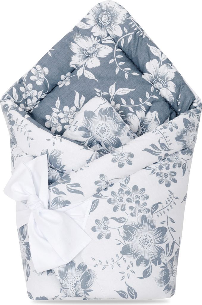 Bellochi 2in1 Baby Einschlagdecke Babyhörnchen - 100% Baumwolle Wickeldecke - 75 x 75 cm - für Kinderwagen, Babybett oder Kindersitz - Ganzjähri...