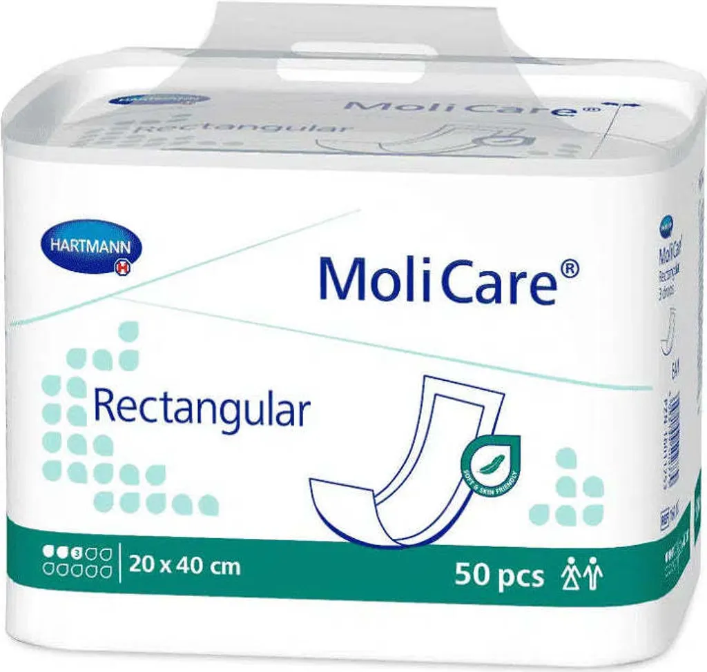 MoliCare 3 Gocce 20x40 Rettangolare - 6 Confezioni da 50 Pezzi