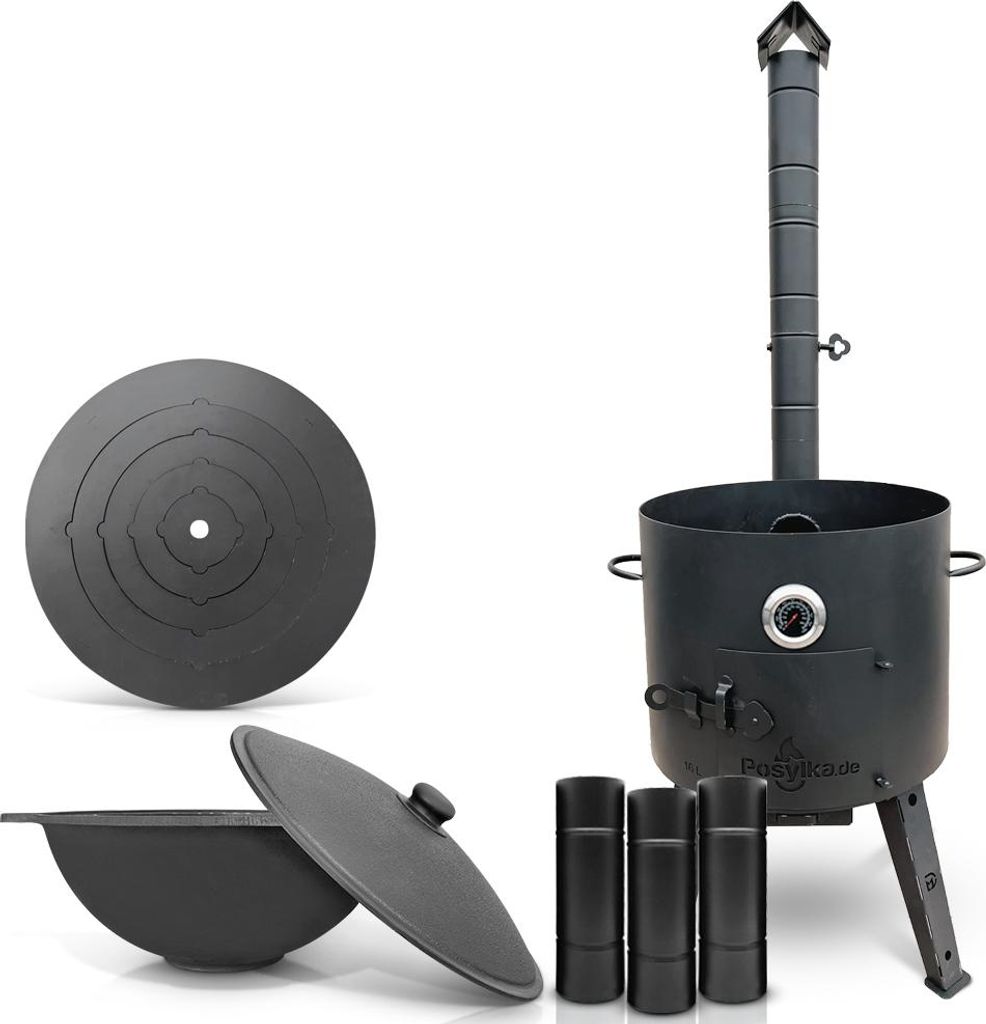 Gusseisen Kazan 16 L Kasan Herdplatte Feuerofen Utschak Ø 44 cm. Учак Учаг Uchag