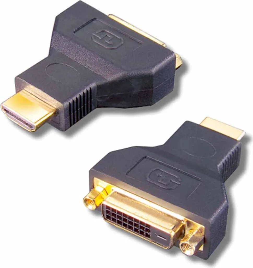 Adaptateur HDMI vers DVI 24+1 Noir HDMI 5 pour Connexion Écran et Moniteur