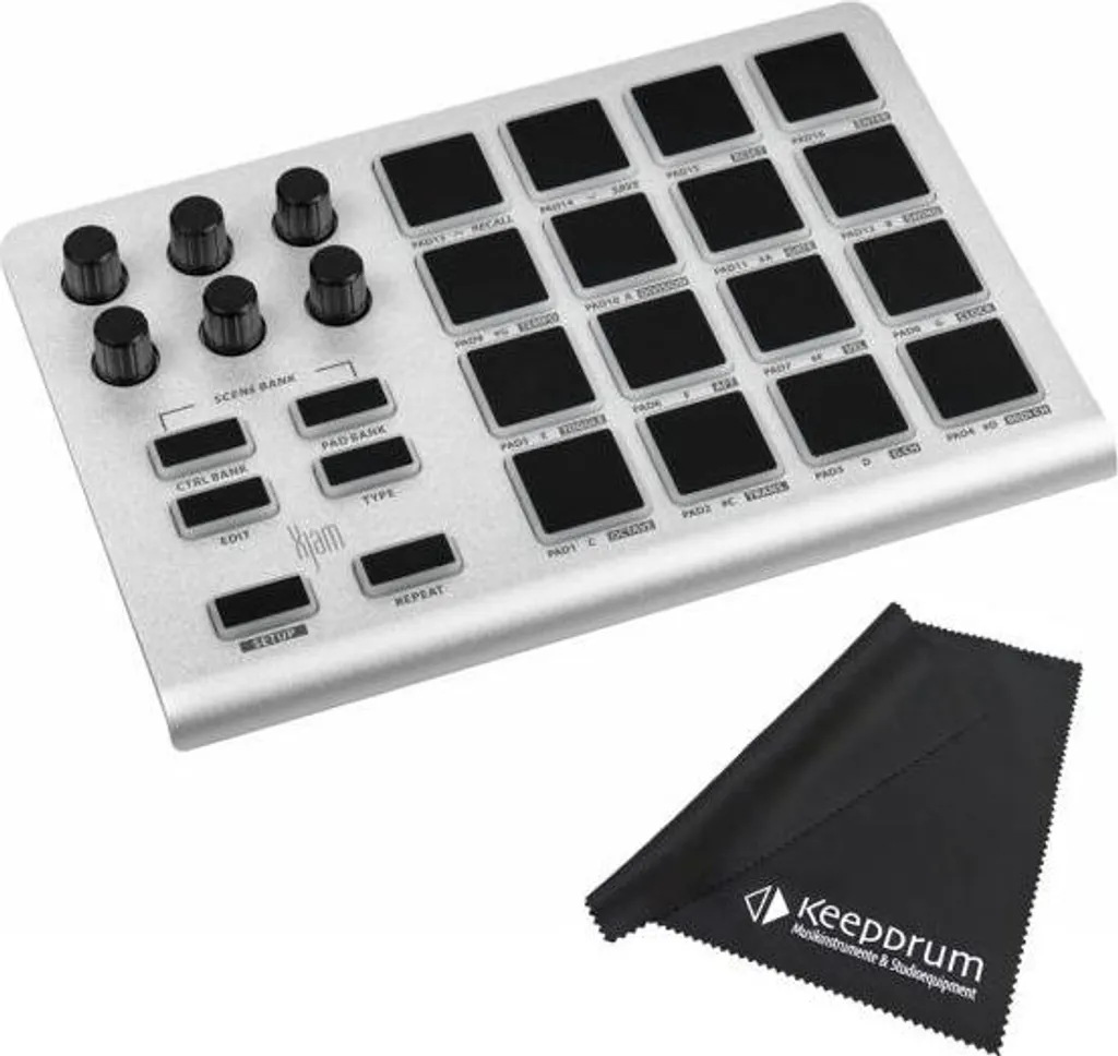ESI Xjam Contrôleur de pad en aluminium avec 16 pads Aftertouch et USB