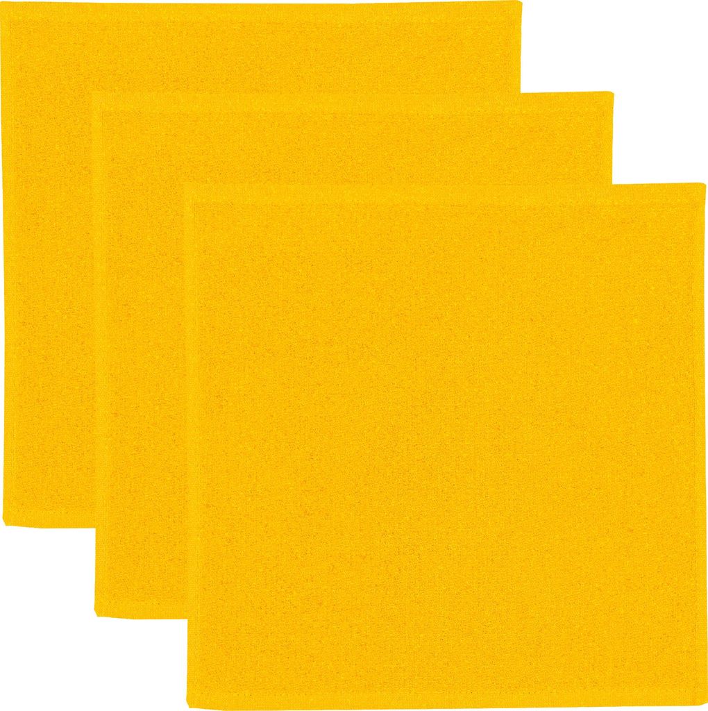 Erwin Müller Spültuch 3er-Pack curry 25x25 cm