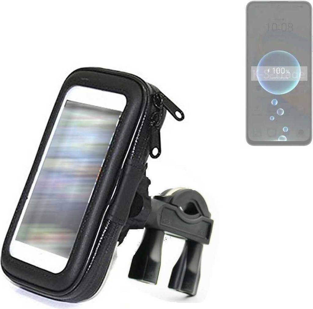 K-S-Trade Fahrrad-Halterung kompatibel mit Honor X7b 5G Handy-Halterung Halter Lenkstange Fahrradhalterung Motorrad Bike Mount Wasserabweisend