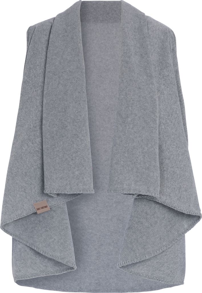 Knit Factory Senna Umschlagtuch - Grau - One Size