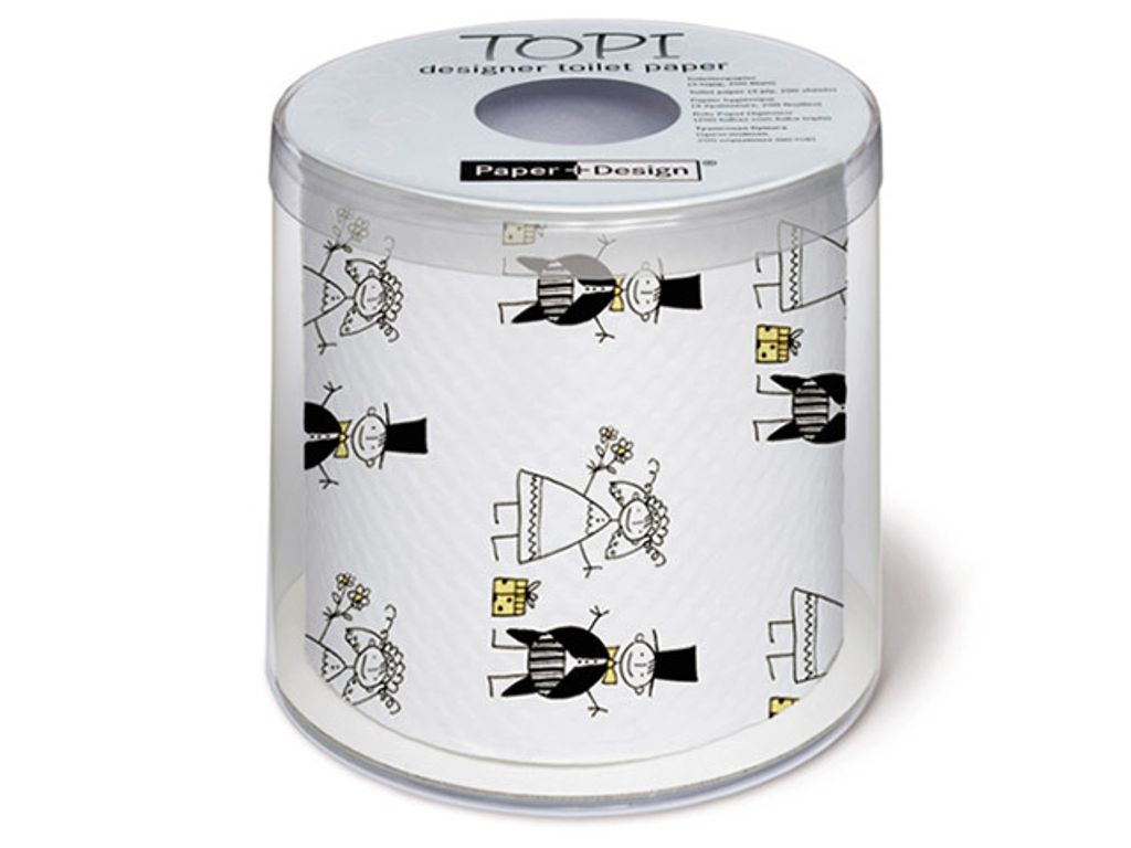 Toilettenpapier Rolle bedruckt Just married - Hochzeitspaar Produktbild 