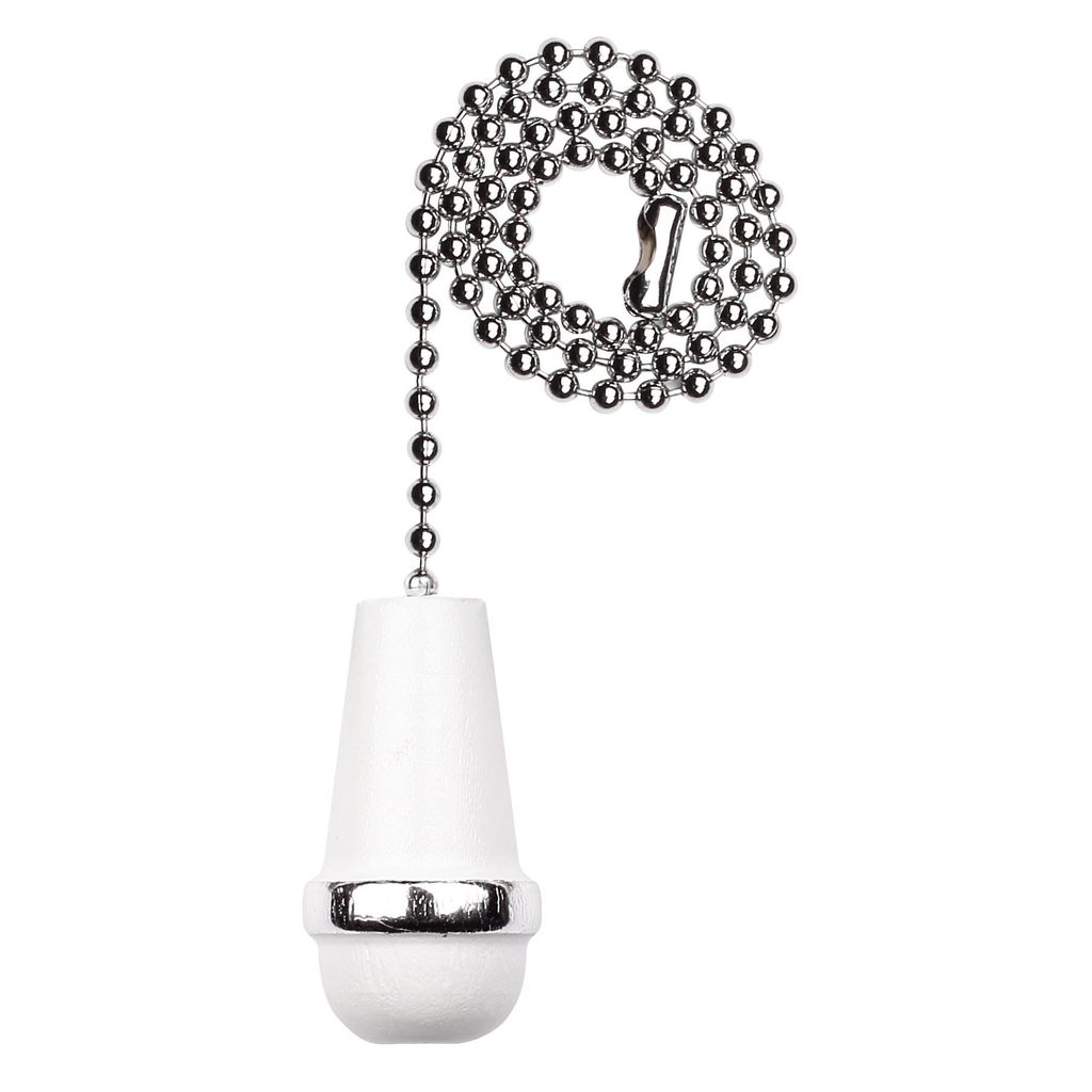 Zugkette für Deckenventilatoren Kegel Weiß Produktbild 