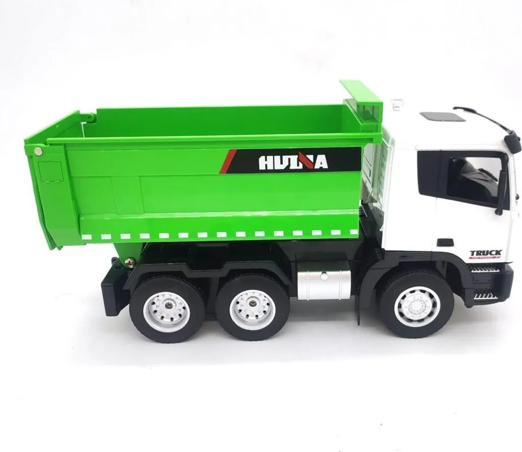 Camion benne télécommandé Rc 1:18 vert avec batterie rechargeable USB - 5