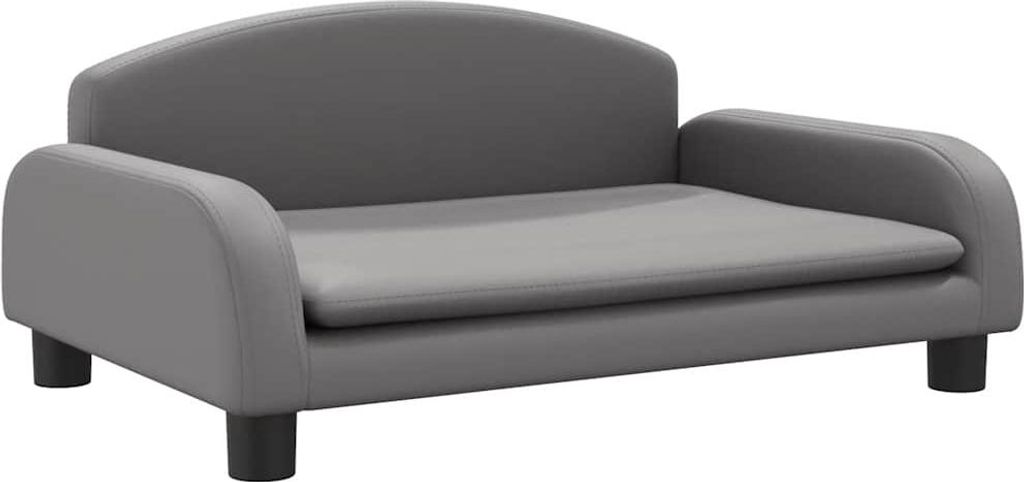 vidaXL Hundebett Grau 70x45x30 cm Kunstleder