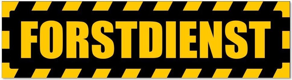 Kiwistar - Autoaufkleber - Gelb - Schwarz - 60 x 16 cm - Forstdienst gestreift - Hinweis Aufkleber Sticker für Auto, Kfz, Fahrrad, PKW, LKW