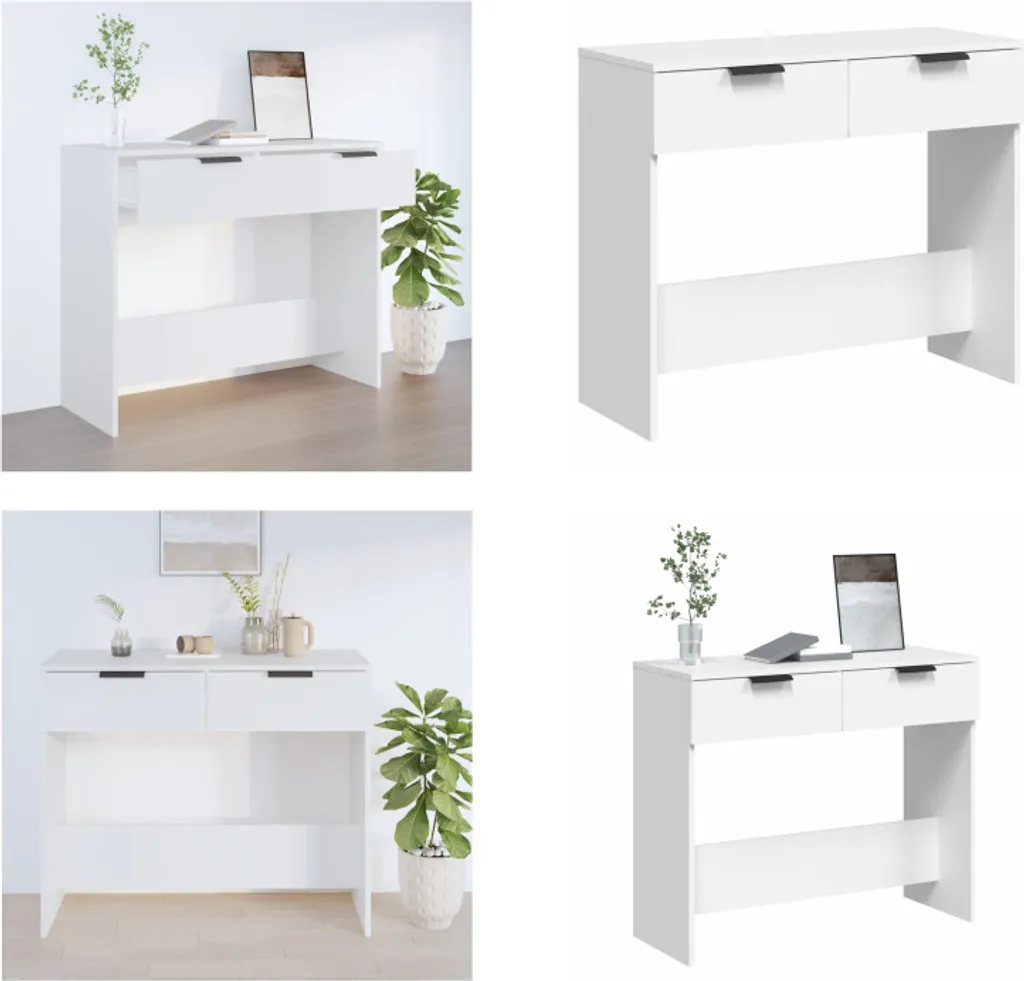 Tavolo Consolle vidaXL in Legno Bianco 90x36x75 cm | Design Interni
