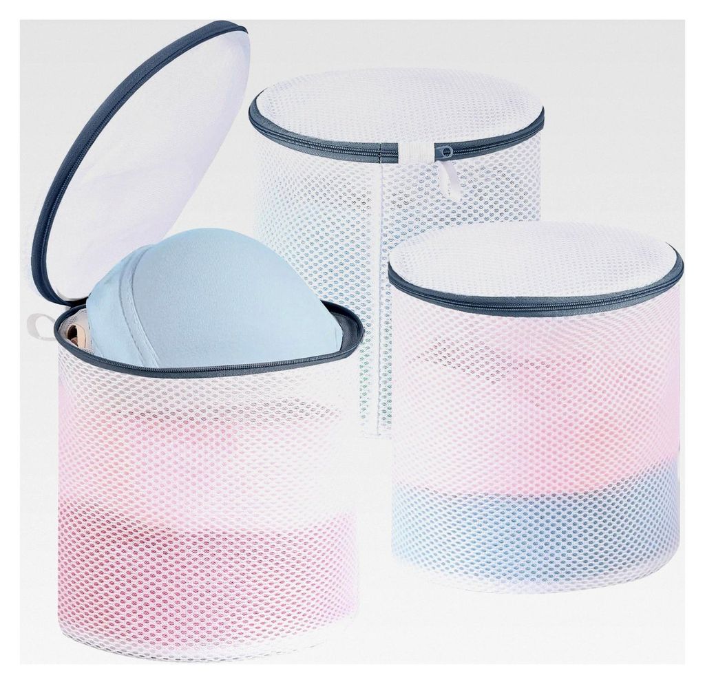 3 Stück BH Wäschenetze für Waschmaschine 18cm x 20cm, Wiederverwendbare Wäschesäcke für BHs, Unterwäsche und Socken
