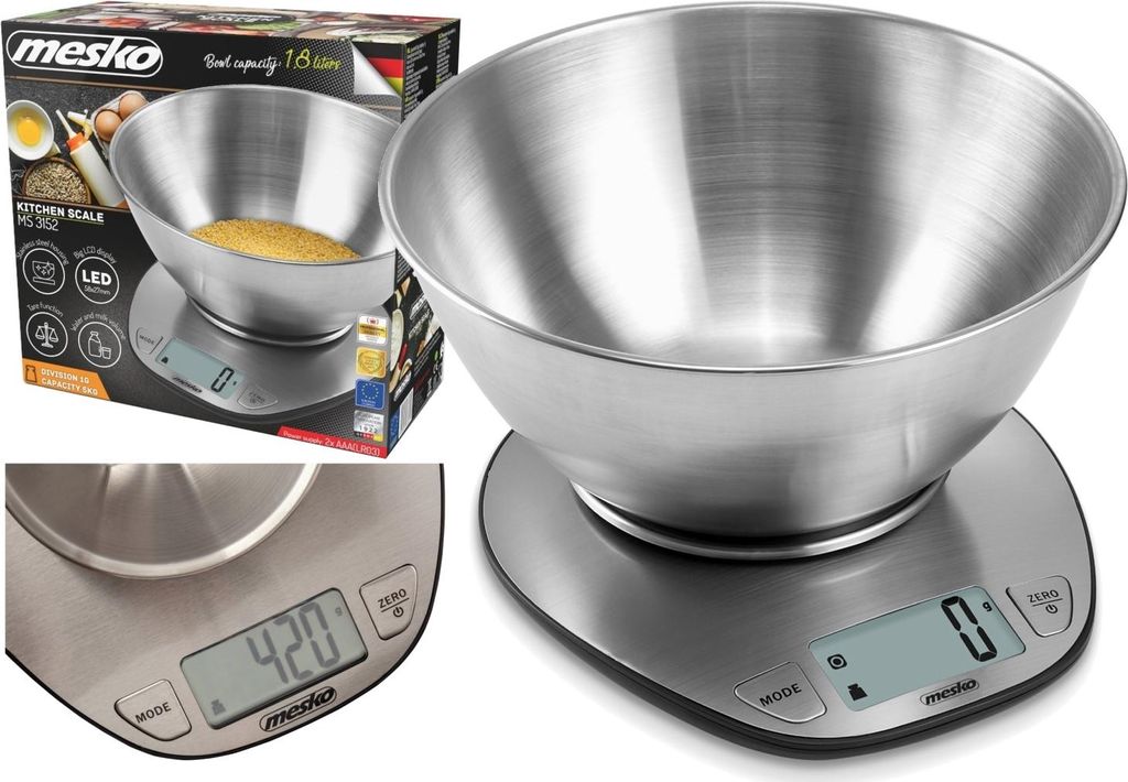 Mesko Home MS 3152, Elektronische Küchenwaage, 5 kg, 1 g, Produktbild 