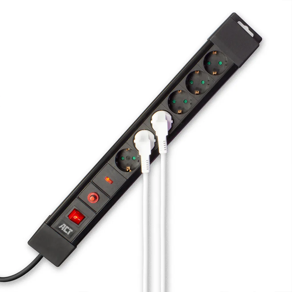 ACT AC2450 Prise multiple 6 prises avec protection surtension intégrée