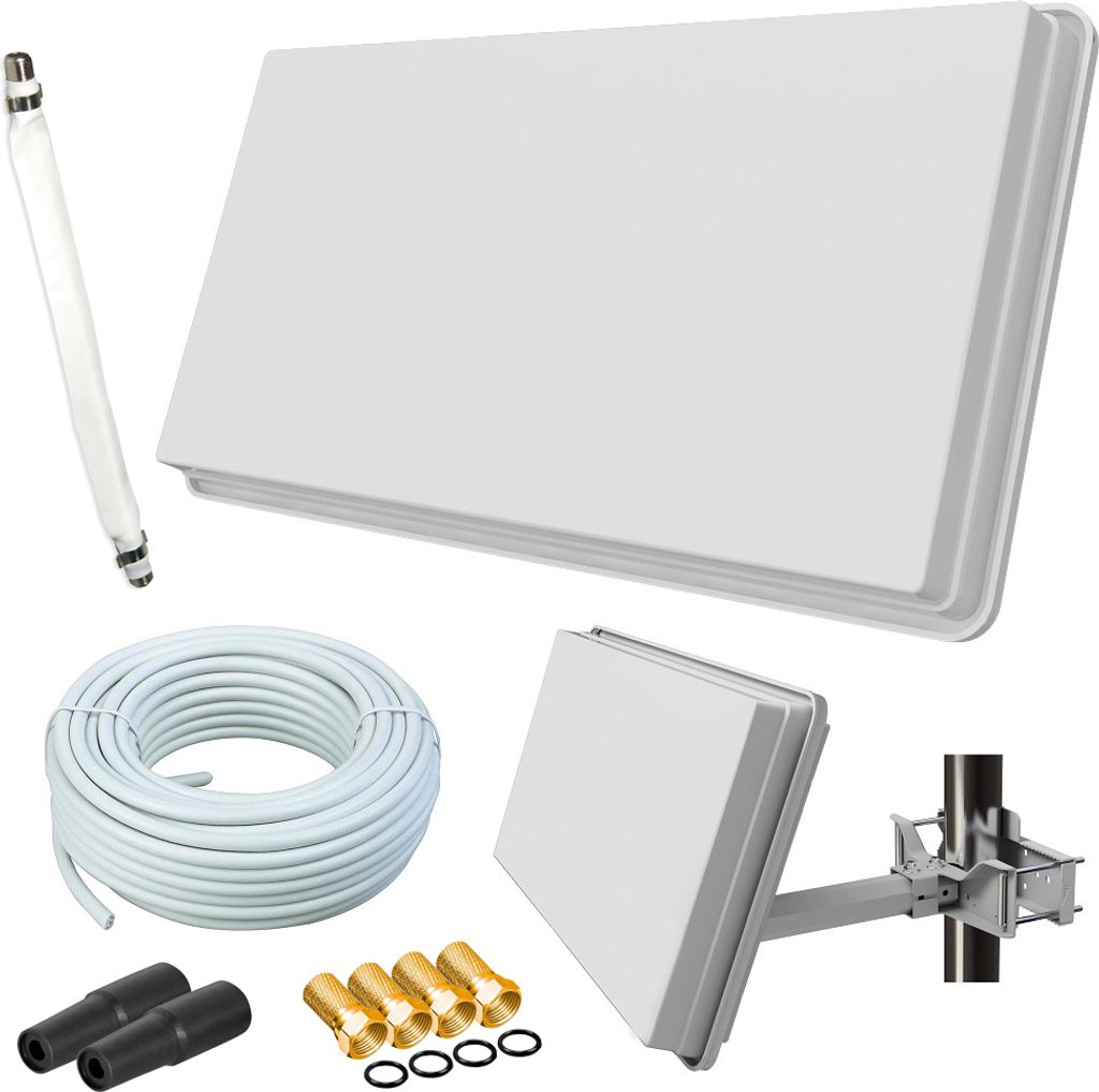 Selfsat H30D1+ Flachantenne Single + 10m Kabel + Produktbild