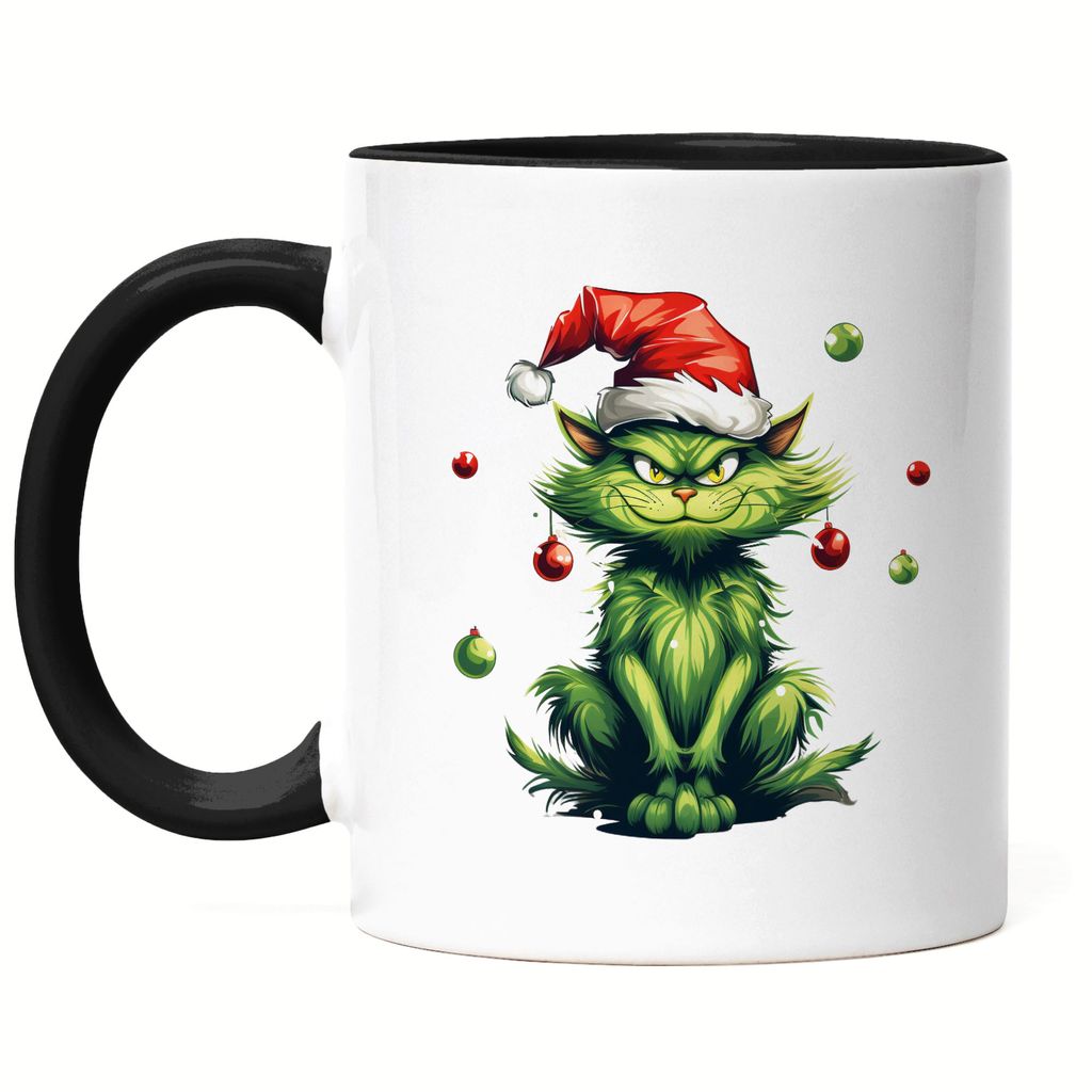 Böse Katze Tasse Schwarz Weihnachten Cat Mom Cat Dad Dezember Adventszeit