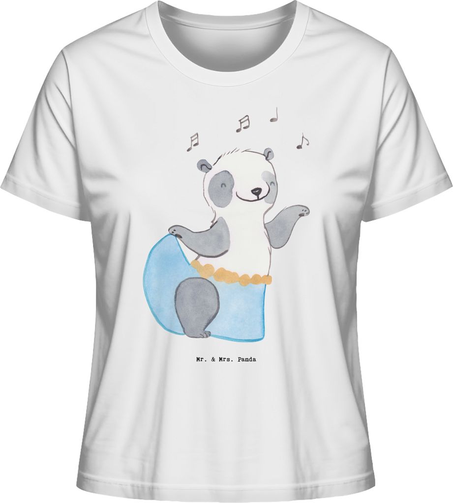 Mr. & Mrs. Panda Damen T-Shirt Kurzarm Panda Bauchtanz Größe XL - Weiß - Geschenk, shirt, Baumwoll, Orientalischer Tanz, Damenshirt, Sommershirt...