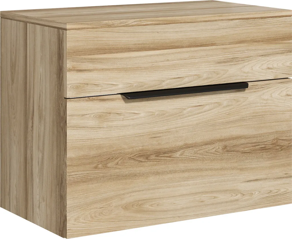 Meuble Cali 60x35 chêne : gagnez de la place sous votre lavabo vasque