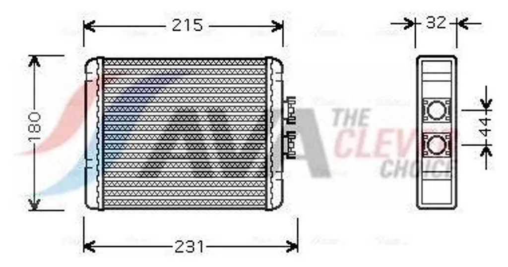 Échangeur de chaleur AI6198 AVA haute performance pour AUDI A2 série 8Z0