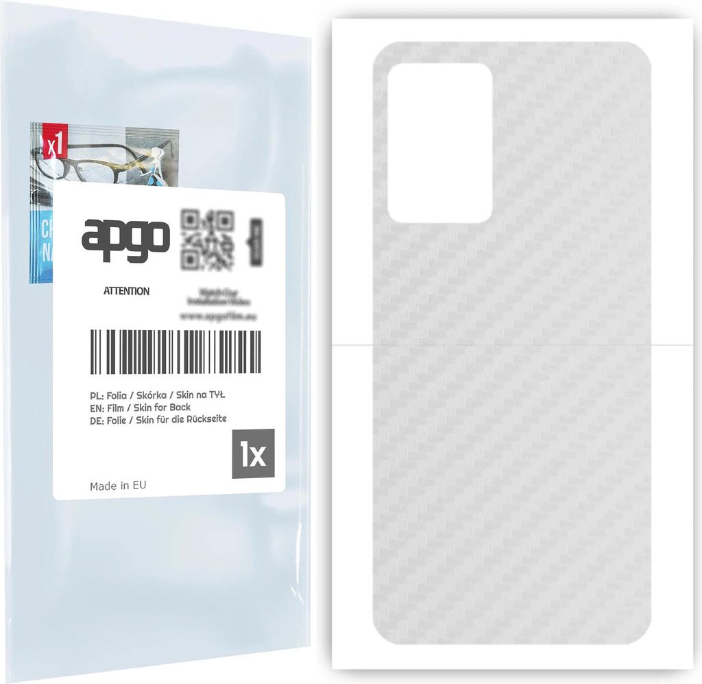 apgo Rückseite Schutzfolie für Cubot X30 - Hinten Schutzfolie Carbon Transparent (durchsichtig), Rückseite Folie schützt vor Kratzern und Finge...