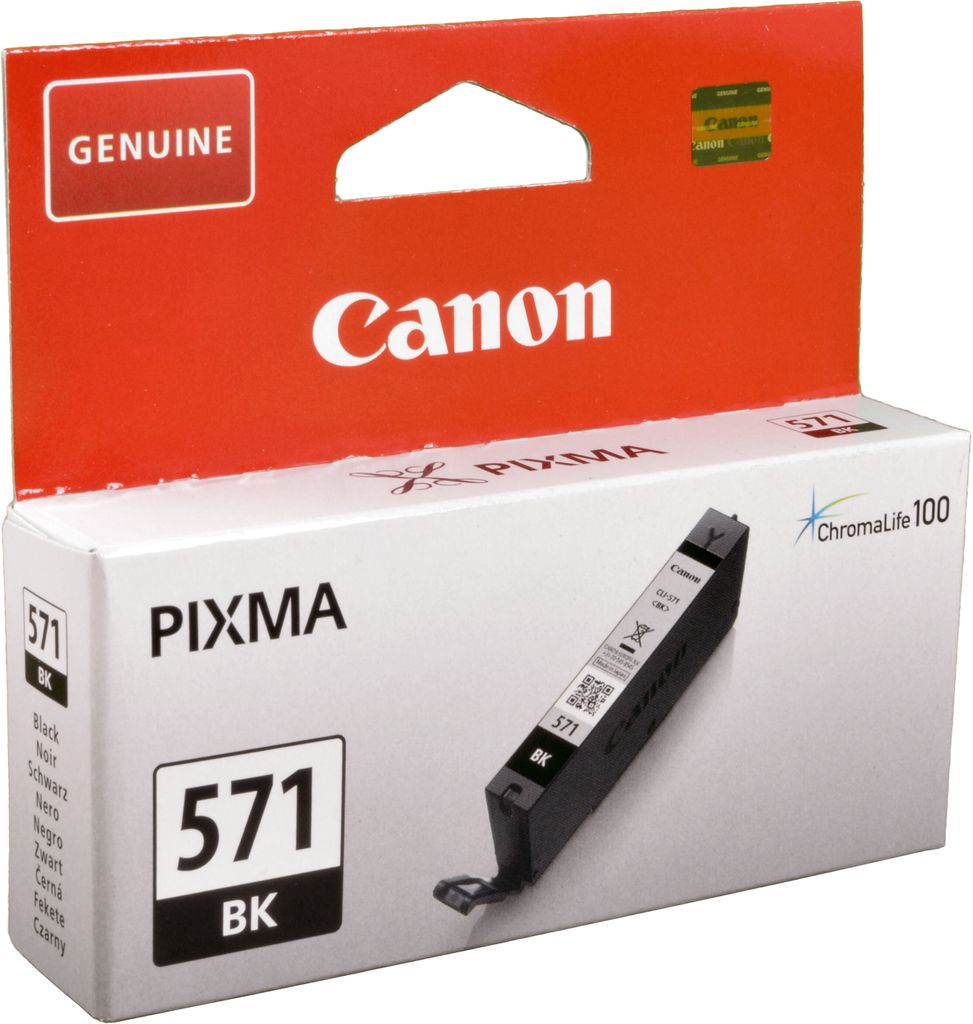 Canon CLI-571BK Tinte Schwarz, Standardertrag, Schwarz, Produktbild 
