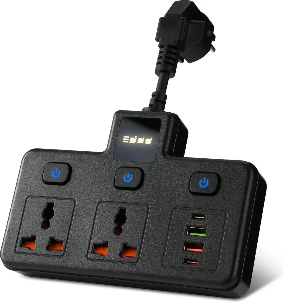 Adaptateur Secteur INF avec Interrupteur et 2 Prises Universelles PD 20W