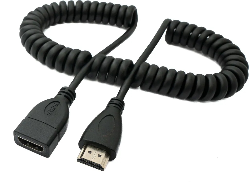 Prolunga HDMI Spiralata System-S 2m | Standard 1.4 Maschio-Femmina