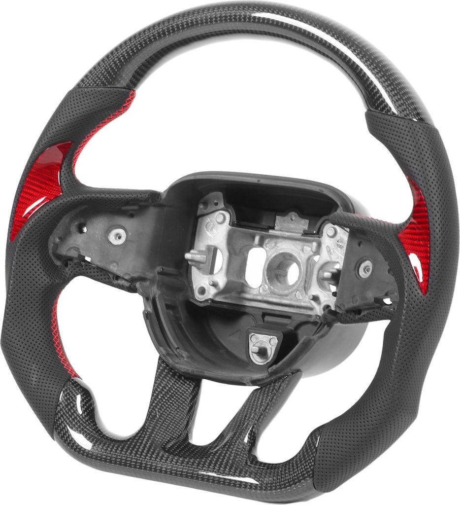 Kohlefaser-Lenkrad, perforiertes Leder, Ersatz für HELLCAT 2015–2021