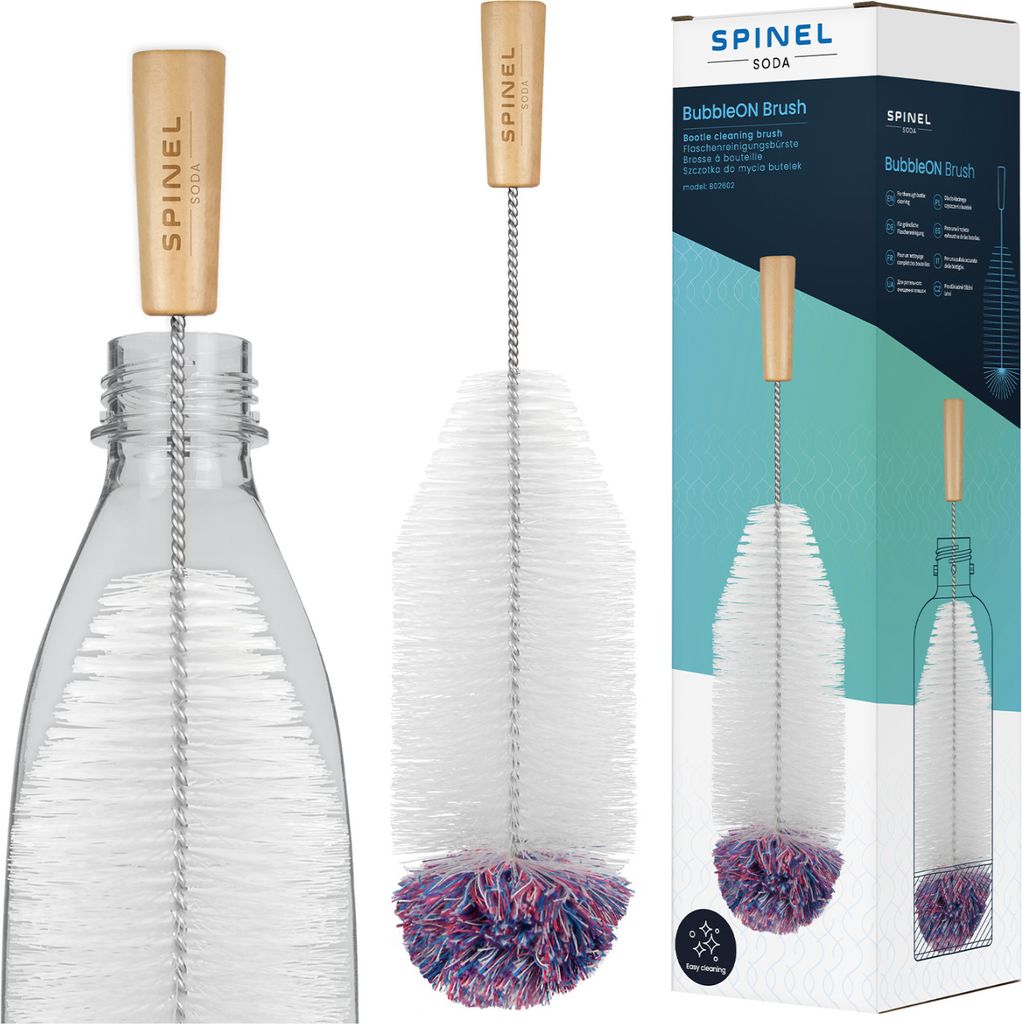 Spinel Soda BubbleON Reinigungsbürste Weiß für Flaschen für SodaStream