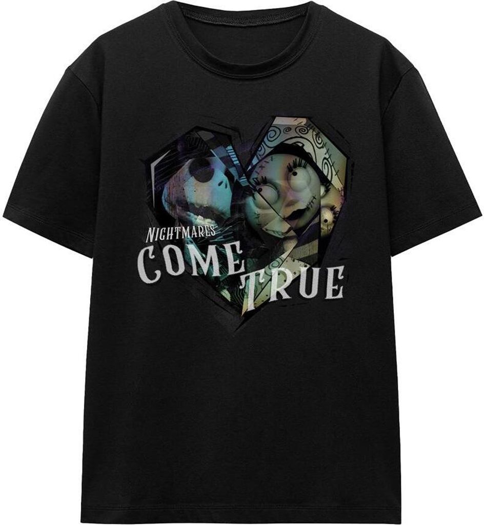 The Nightmare Before Christmas - "Nightmares Come True" T-Shirt für Herren/Damen Uni TV17255 (M) (Schwarz)