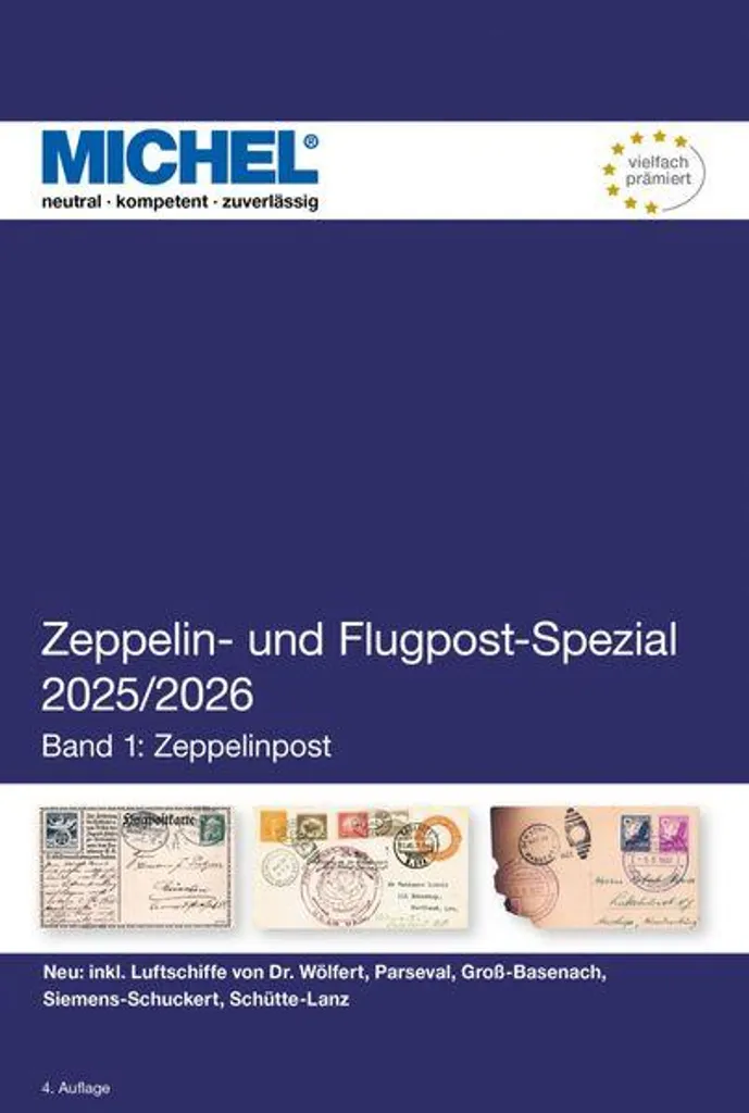 Livre philatélique Zeppelin Spezial 2025/2026 Band 1 guide d'achat