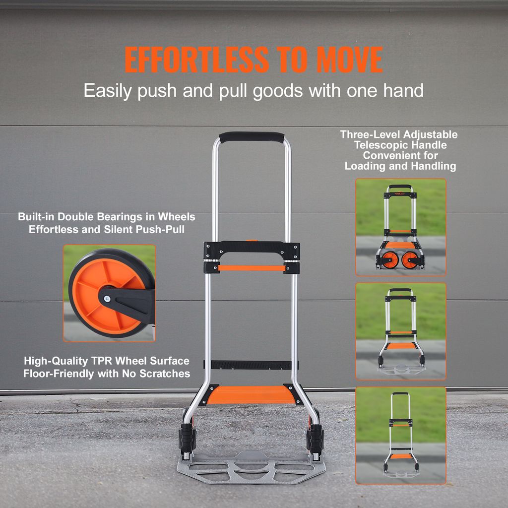 VEVOR Sackkarre Klappbar 125kg Transportkarre aus Produktbild 3