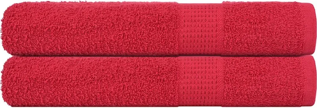 Set 2 Teli Palestra Giganti FROGN 100x200 cm Rosso 360 g/m² Cotone
