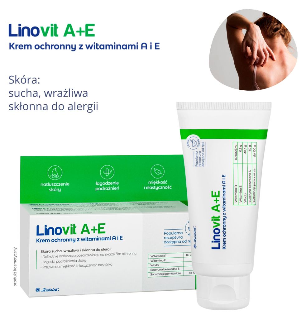 Linovit crème protectrice avec vitamines A+ E 50g Image du produit 