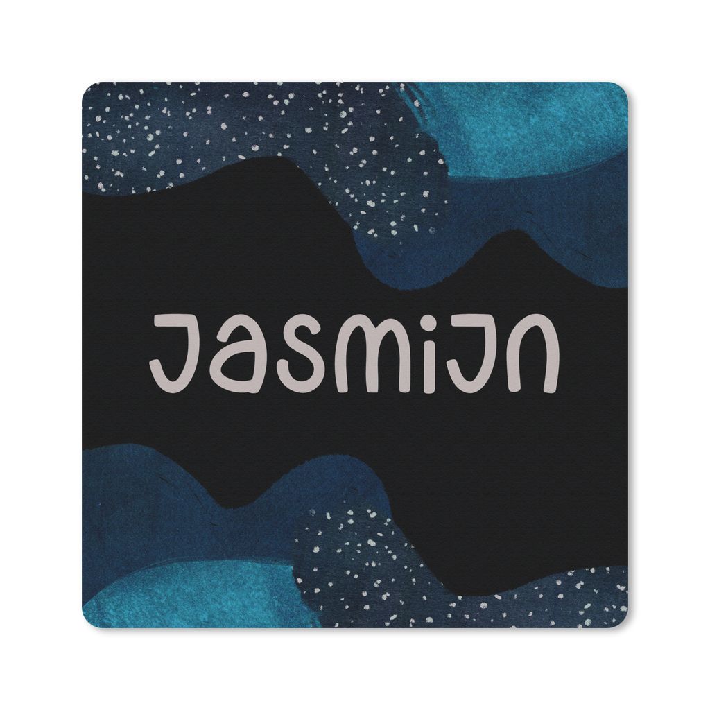 MuchoWow Mauspad Mousepad Jasmin - Pastell - Mädchen 20x20 cm - Mousepads - Maus Mat - Pad - Mausunterlage - Desk Mat - Bureauartikeln