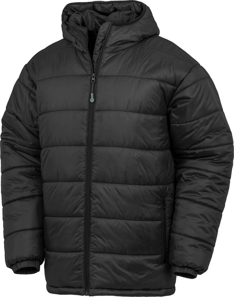 Result Genuine Recycled - Parka Wattiert für Herren/Damen Uni PC6950 (XXL) (Schwarz)