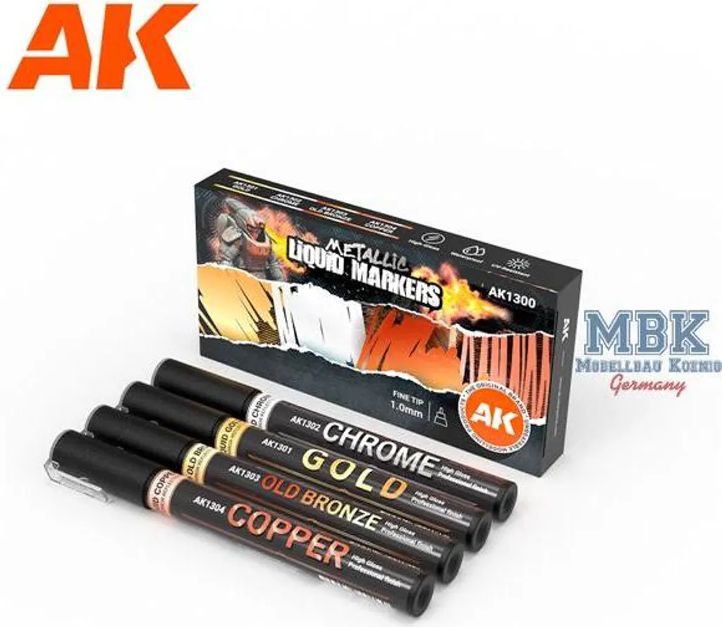 Marqueurs liquides métalliques x4 stylos peinture pour calligraphie