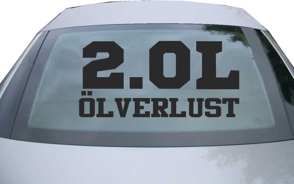 Indigos UG - Aufkleber Heckscheibe & Motorklappe DE6386 - schwarz - 600x285 mm - 2.ol olverlust - Auto Scheiben Fenster Heckklappe Tuning Racing JD...