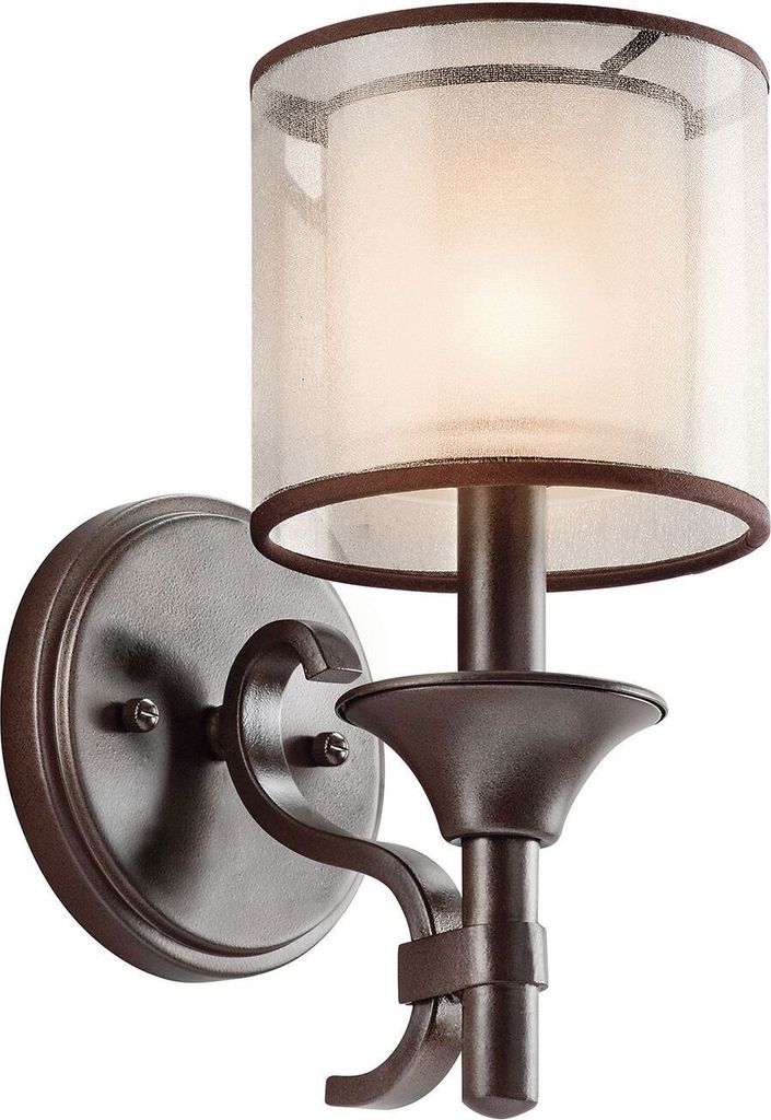 Wandlampe Creme E14 Glas Metall Modern Wandleuchte