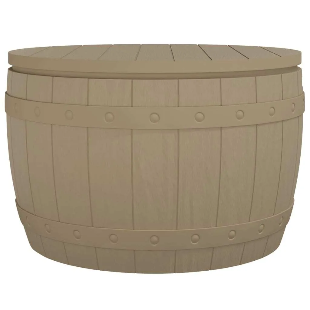 Coffre de Jardin Imperméable 3 en 1 en Polypropylène Marron vidaXL 290L