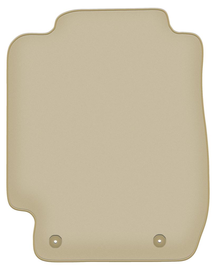 Fahrerfußmatte Velours PREMIUM beige passend für Toyota Corolla E10 (1992-1997, Schrägheck, Kombi, Limousine) – mit Befestigungen – passgenau