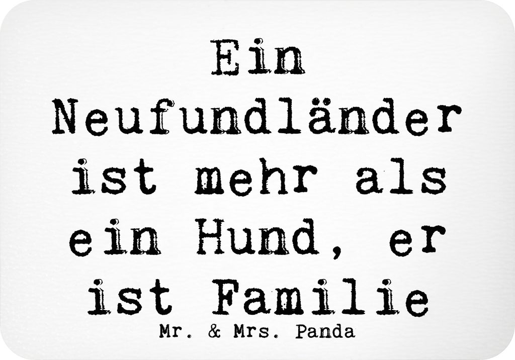 Mr. & Mrs. Panda magnet Spruch Neufundländer Familie - Weiß - Geschenk, Kühlschrankmagnet, Hunderasse, haftmagnet, tafelmagnet, Hunderassen Viel...