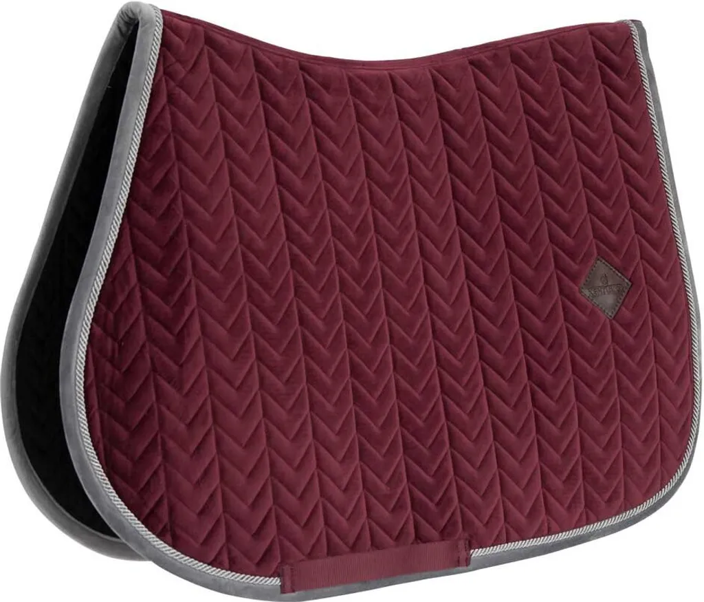 Tapis de Selle Velvet Contrast Bordeaux Kentucky - Équipement de Saut