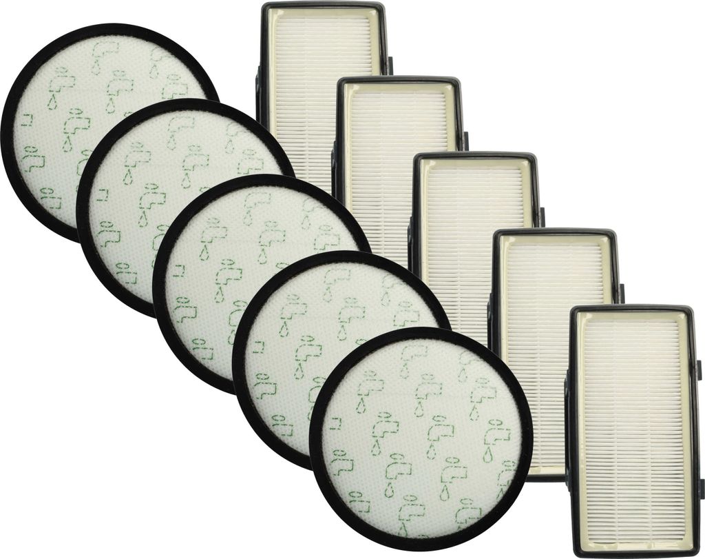 vhbw 5x Vormotor-Filter, 5x Abluft / EPA-Filter kompatibel mit Rowenta Silence Force Cyclonic Parkett RO7236, RO7236EA, RO7230, RO7230EA Staubsauger