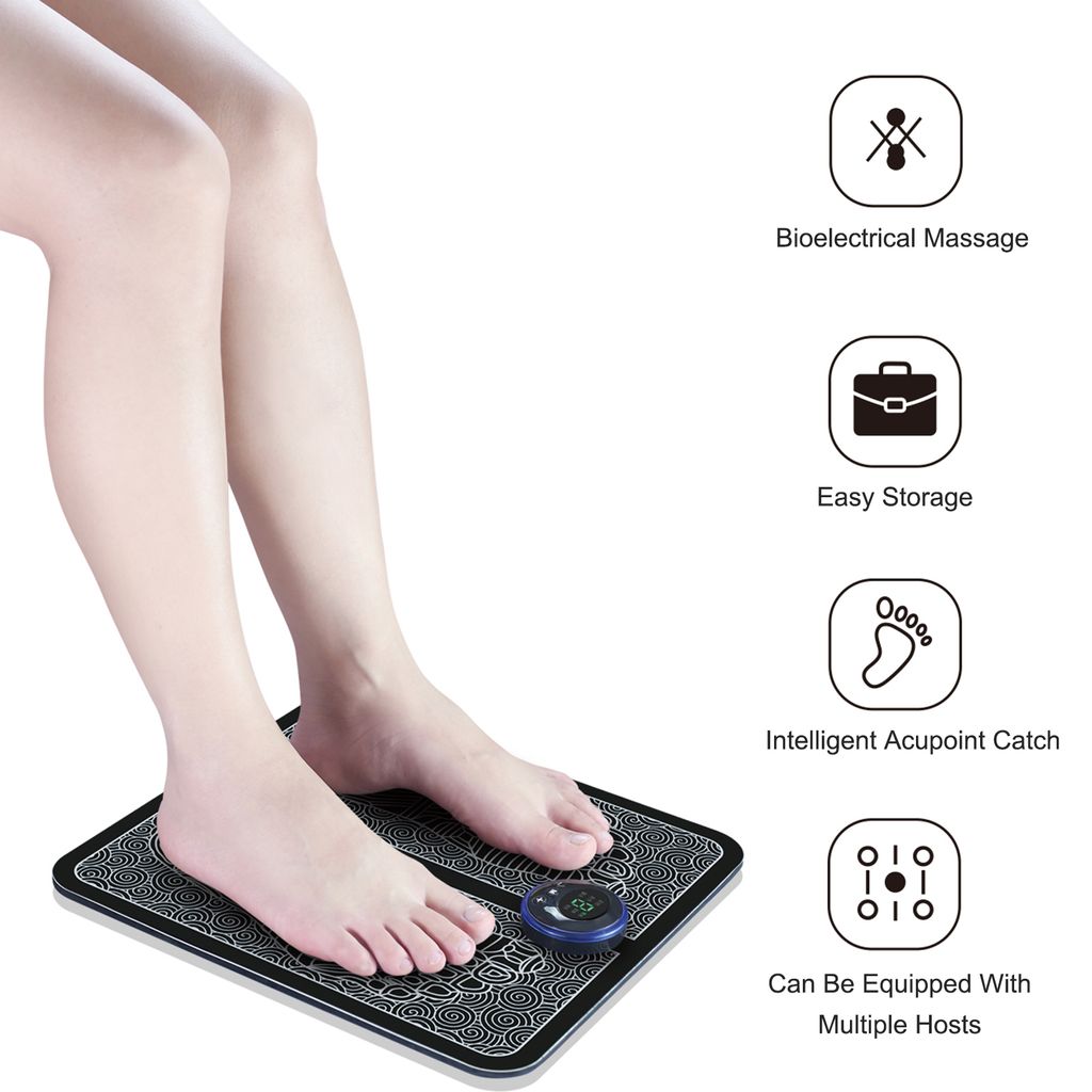 Tragbare Shiatsu Fußmassagegerät  Fußpolster Massagematte mit Wärmefunktion neu 