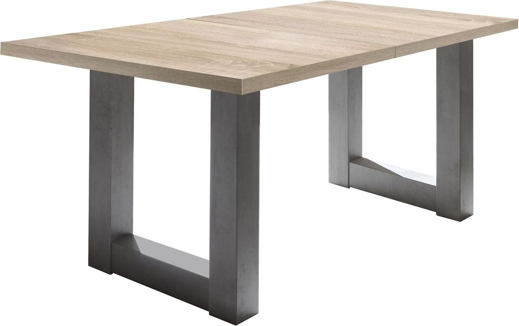 Esstisch ausziehbar Eila 3 160 x 90 x 75 Esszimmertisch Graphit/Eiche Sägerau 13336-160