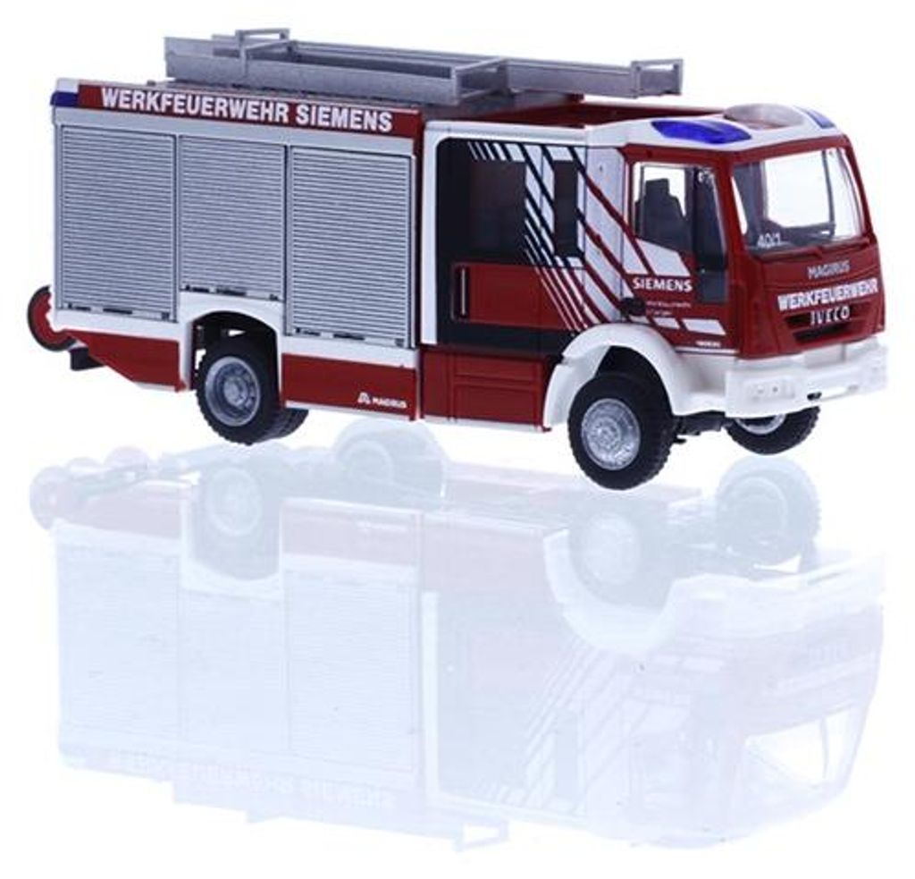 Rietze 68168 - 1/87 Magirus HLF Team Cab Werkfeuerwehr Siemens Erlangen - Neu