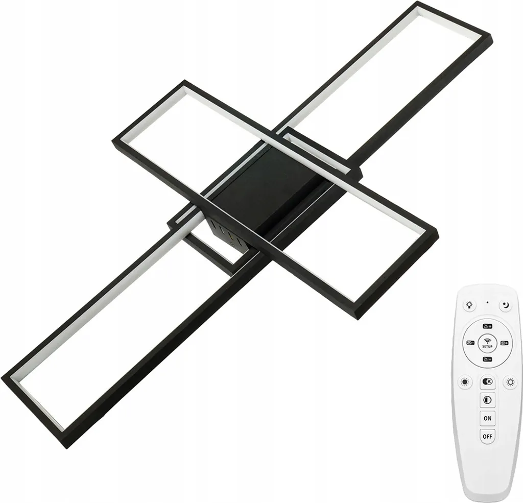 Luminaire de plafond LED dimmable noir Artesia pour salon et bureau